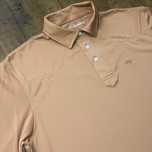 Texas Standard Mens Burnt Orange Golf Polo Shirt Stretch XL Performance
